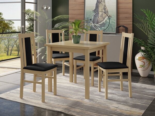 Stôl so 4 stoličkami - AL27, Morenie: sonoma - L, Poťahové látky: Kronos 7 Mirjan24 5903211245145
