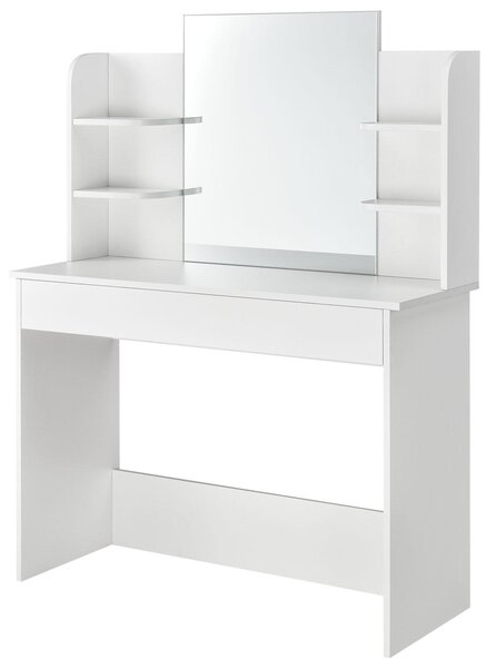 Toaletný stolík "Bella" biely so zrkadlom, bez taburetky