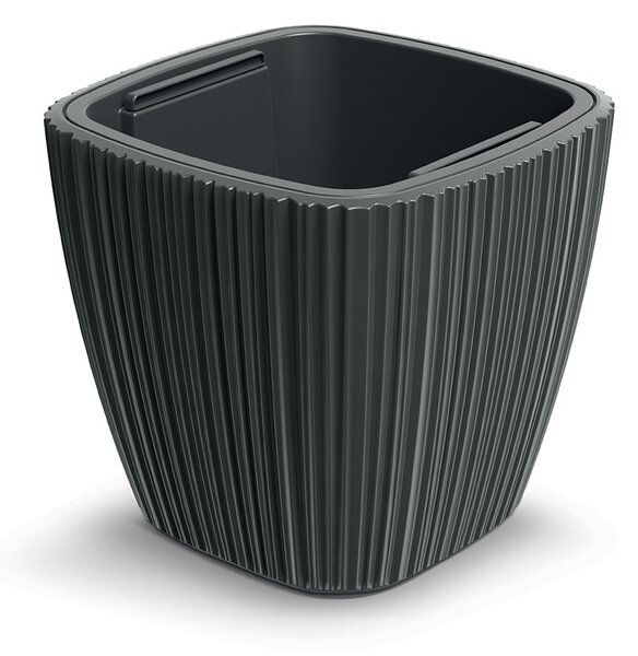 Prosperplast Plastový květináč OROS LITTLE tmavě šedý, variant 39 cm