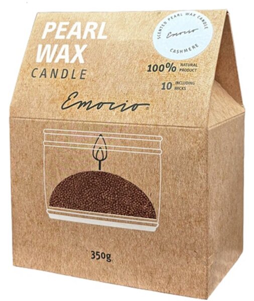 Emocio Pearl wax Cashmere Red vonná sviečka 350 g
