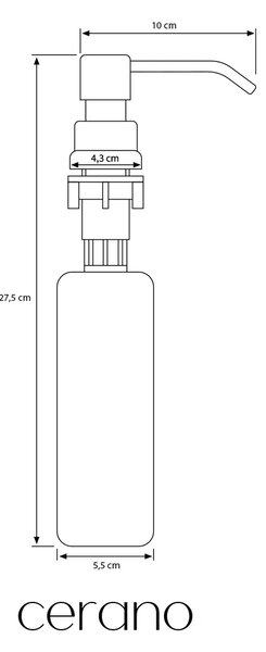 CERANO - Zápustný dávkovač mydla Lineo - chróm