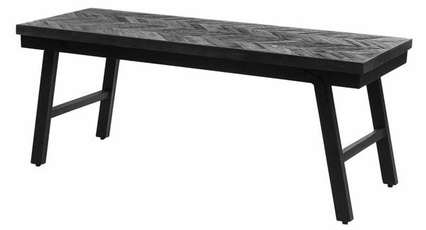 Čierna Lavička Herringbone 150 × 40 cm 150 × 40 × 45 cm BAZAR BIZAR