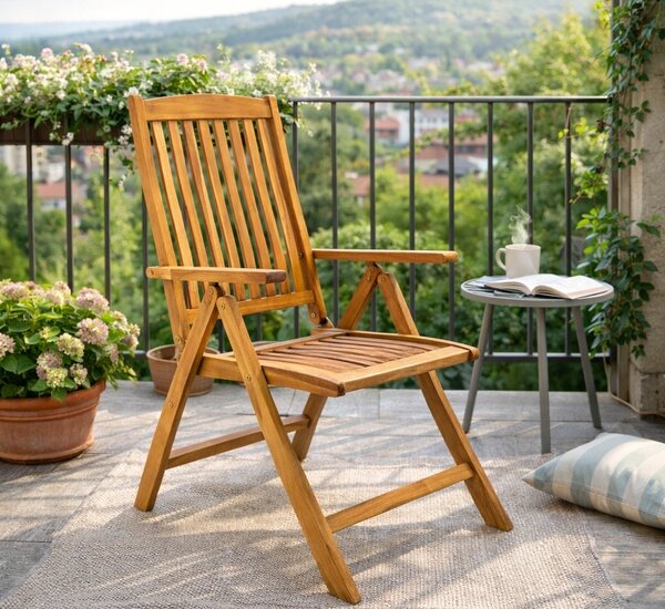 Doppler TAMAN DORSET FSC® teak polohovacie záhradné kreslo Doppler