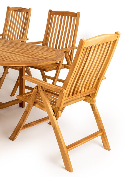 Doppler TAMAN DORSET FSC® teak polohovacie záhradné kreslo Doppler