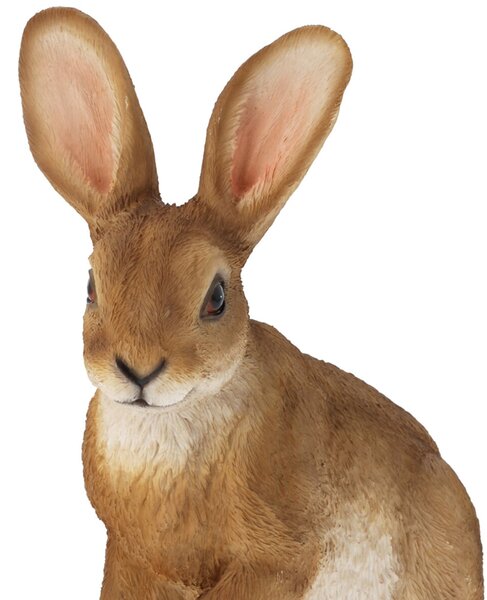 Záhradná figúrka z polyresinu Rabbit, 28 cm, hnedá