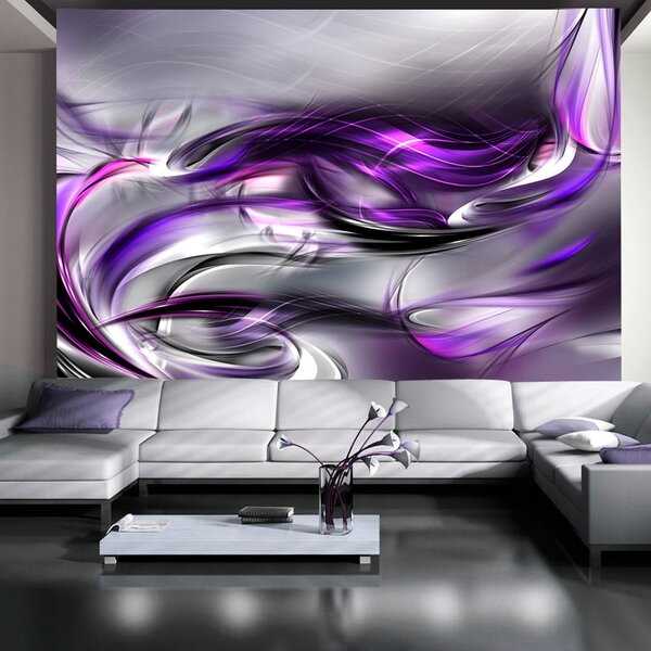 Fototapeta fialová špirála - Purple Swirls - 100x70