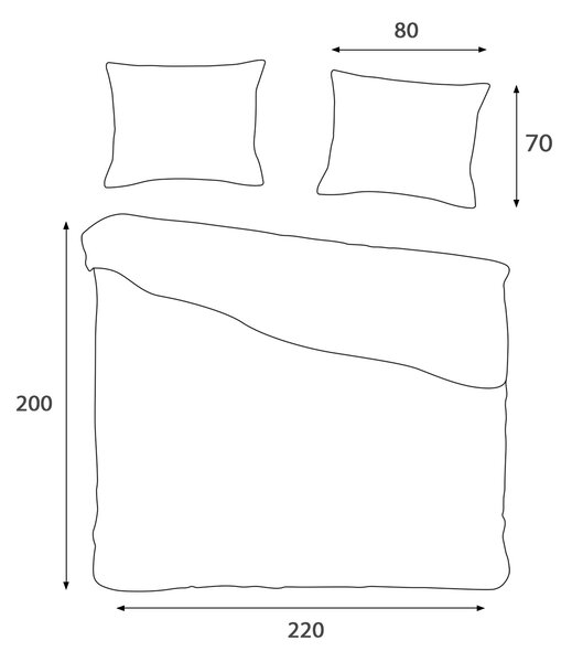 SATÉNOVÉ OBLIEČKY SATYNLOVE EXCLUSIVE CIZGILI 200X220 CM, 2KS 70X80 CM TMAVOMODRÉ