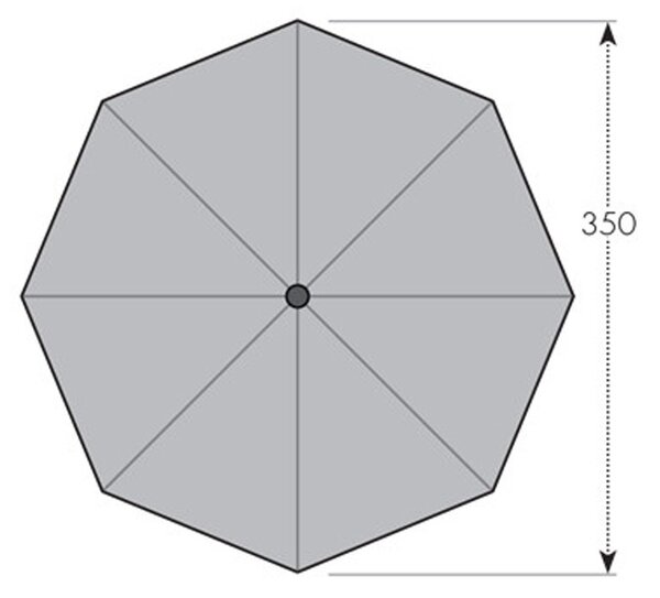Doppler ALU WOOD záhradný slnečník 350 cm béžový Doppler