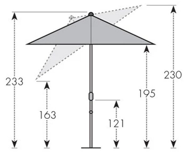 Doppler ACTIVE záhradný slnečník 210 x 140 cm béžový Doppler