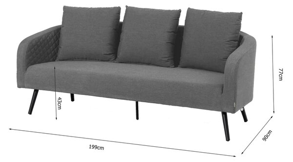 Doppler MELIA LIKA-TEX® záhradná lavica sivá Doppler