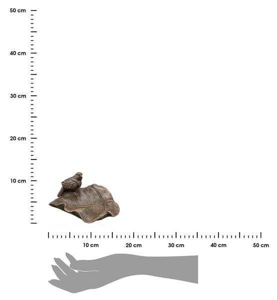 Napájadlo pre vtáky Kristopher, 9,5x16,8 cm, magnézium, hnedá