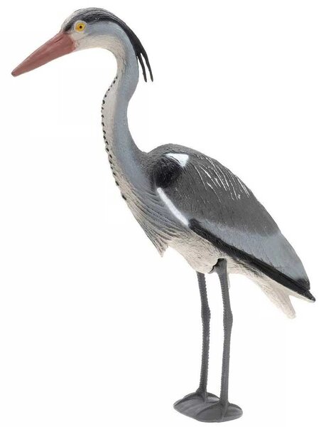 Záhradná plastová figúrka Heron, 72x50 cm, sivá BS