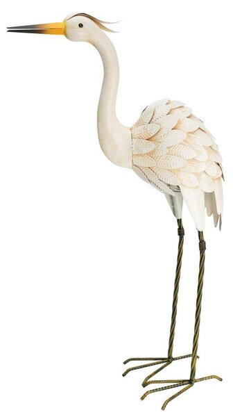Záhradná kovová figúrka Crane 4, 75 cm, viacfarebná
