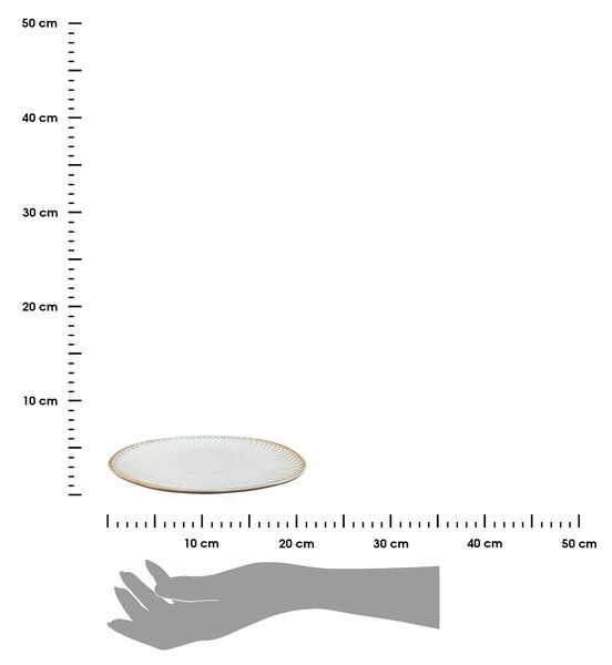 Keramický dezertný tanier Grau, (fi) 21 cm, sivá