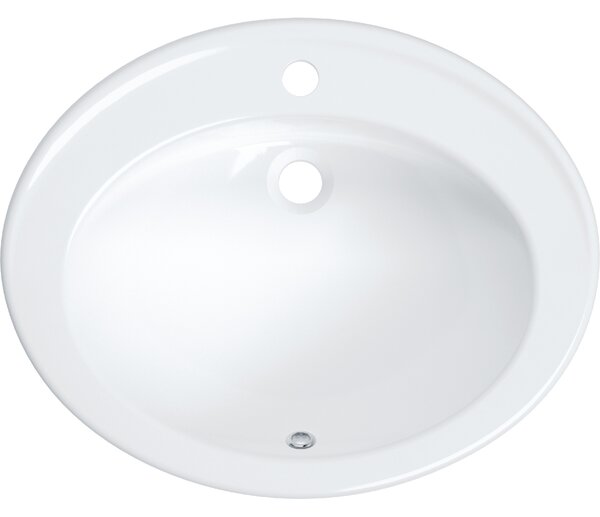 Deante Zápustné keramické umývadlo Round 58x46 cm - CGR 6U6B