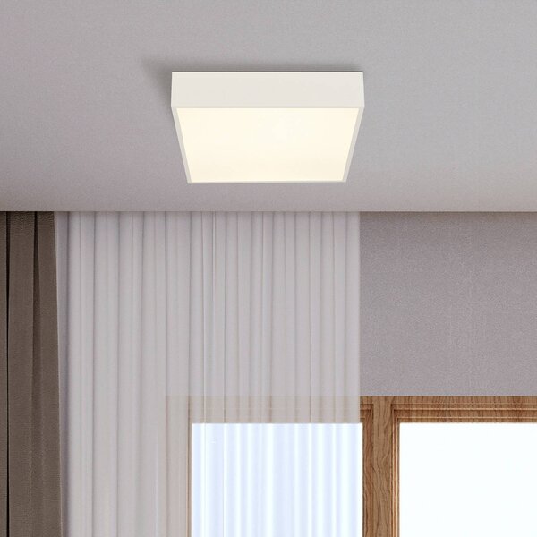 Stropné LED svetlo do kúpeľne Zeus, biele, dĺžka 30 cm, kovové, Biela / opálová, Kúpeľňa, Hliník, Moderný, Stropné svetlo