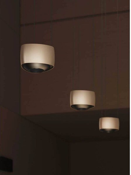 LOOM DESIGN LED závesné svietidlo Air, sivá, hliník, 13 cm, Hliník / sivá / zinok, Obývacia izba / jedáleň, Hliník, Moderný, Závesné svietidlo