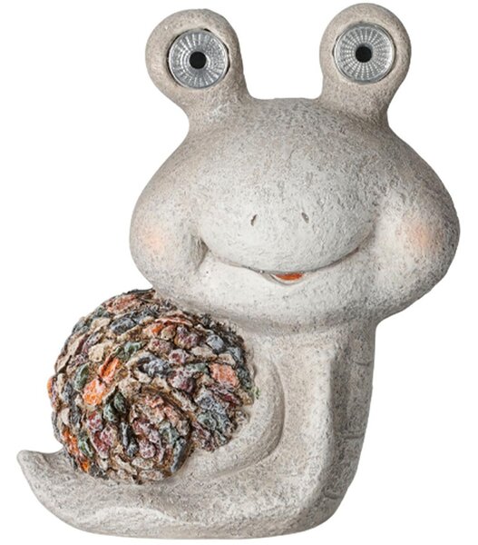 Záhradná solárna figúrka z polyresinu Bob, 31 cm, viacfarebná