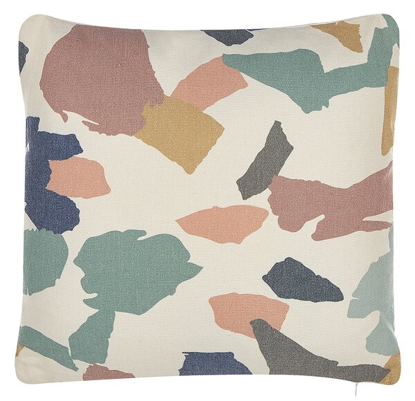 Súprava 2 dekoratívnych vankúšov viacfarebná polyester bavlna 45 x 45 cm s abstraktným vzorom farebná potlač dekoračné vankúše a doplnky