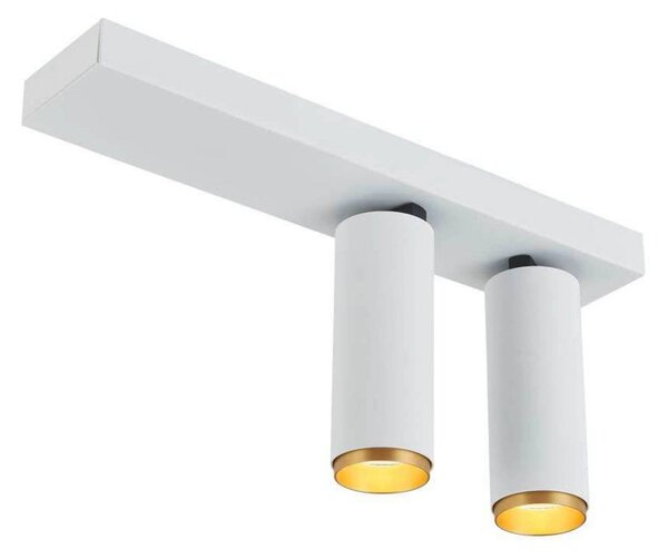 LOOM DESIGN LED stropné bodové svetlá X-Beam, 2-pl., biely, Biela / opálová, Obývacia izba / jedáleň, Hliník, Moderný