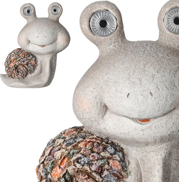 Záhradná solárna figúrka z polyresinu Bob, 31 cm, viacfarebná