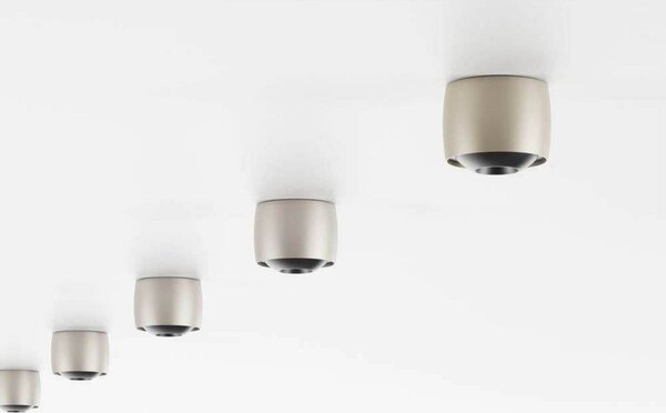 LOOM DESIGN stropné LED svetlo Air, sivá, hliník, Ø 10 cm, Hliník / sivá / zinok, Obývacia izba / jedáleň, Hliník, Moderný, Závesné svietidlo