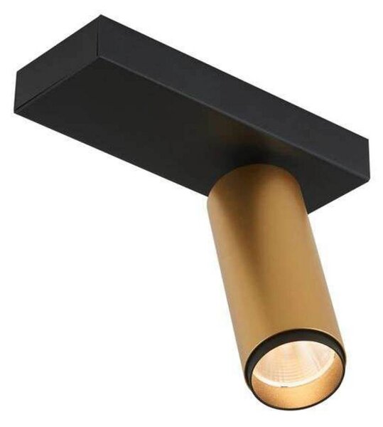 LOOM DESIGN stropné LED svetlo X-Beam, 1-pl., čierne/zlaté, Čierna, Obývacia izba / jedáleň, Hliník, Moderný