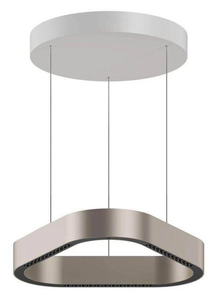 LOOM DESIGN LED závesné svietidlo Trigon, sivá, hliník, 40 cm, Hliník / sivá / zinok, Obývacia izba / jedáleň, Hliník, Moderný, Závesné svietidlo