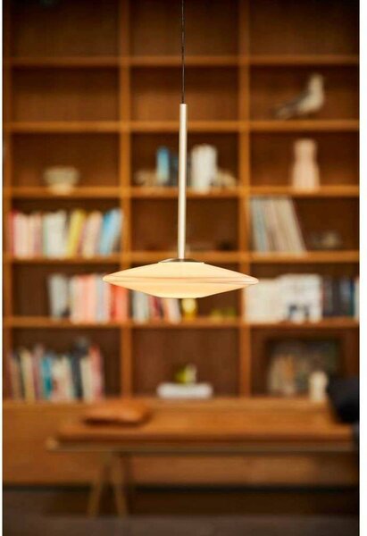 LOOM DESIGN LED závesné svietidlo Solene, biele, sklo, Ø 20 cm, Biela / opálová, Obývacia izba / jedáleň, Sklo, Moderný, Závesné svietidlo