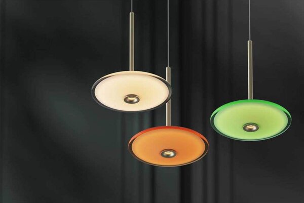 LOOM DESIGN LED závesné svietidlo Solene, zelené, sklo, Ø 20 cm, Zelená, Obývacia izba / jedáleň, Sklo, Moderný, Závesné svietidlo