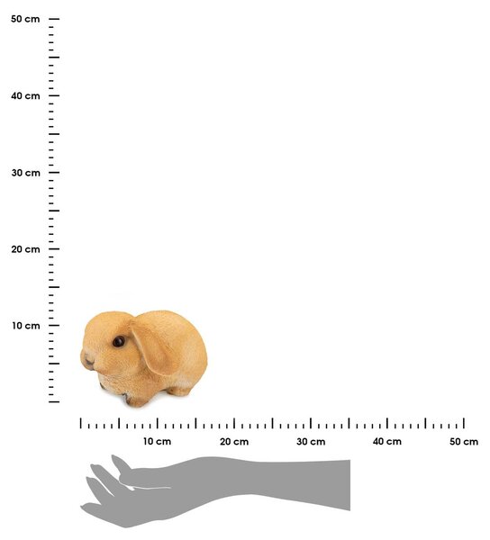 Záhradná figúrka z polyresinu Bunny, 16 cm, hnedá