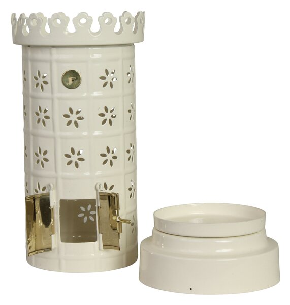 Kovový svietnik Tiled Stove White