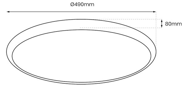Detské stropné LED svietidlo Mooncat, 1x LED 34w, 4000k, p