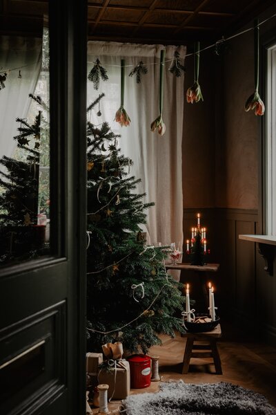 Vianočná girlanda Ornament Brass 270 cm