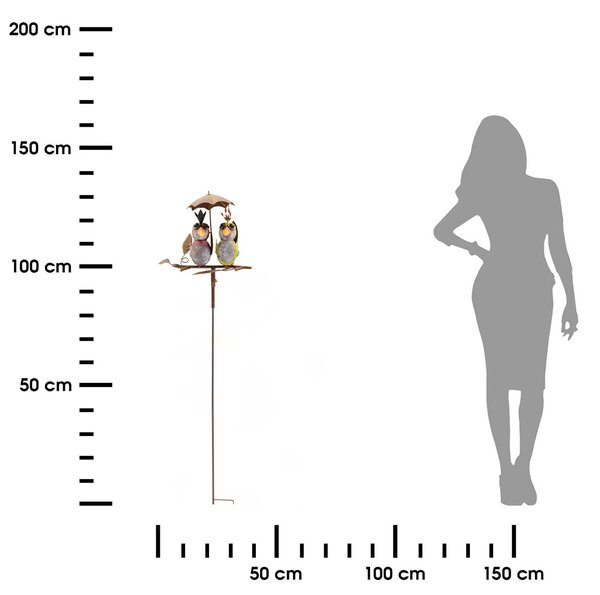 Zapichovacia záhradná dekorácia Jason, 133 cm, kov, viacfarebná