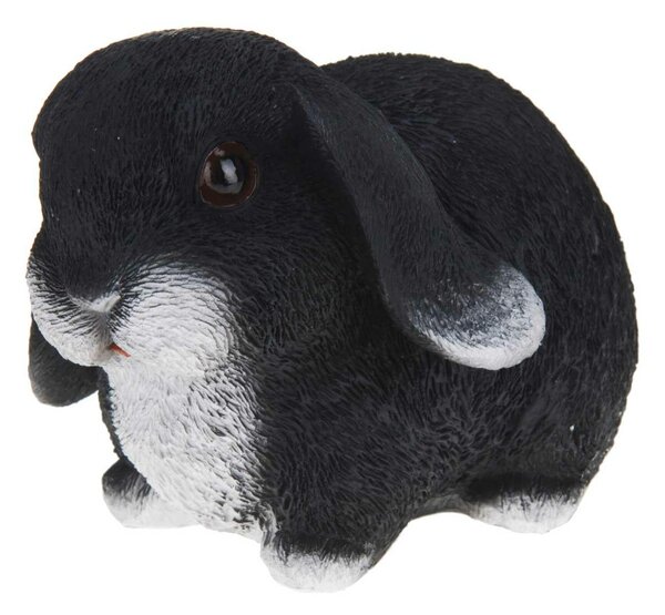 Záhradná figúrka z polyresinu Bunny, 16 cm, čierna