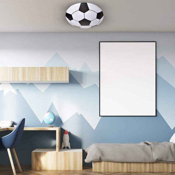 Detské stropné LED svietidlo Ball, 1x LED 18w, 4000k, b/w