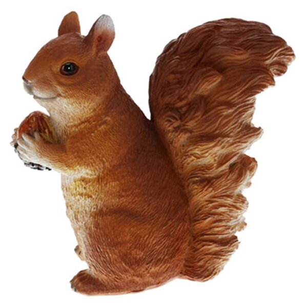 Záhradná figúrka z polistone Squirrels, sada 3ks, 12 cm, hnedá