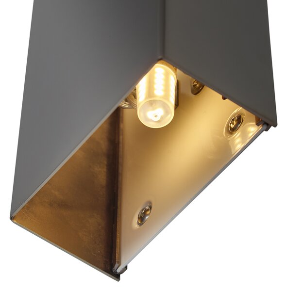 Moderné nástenné svietidlo Gunmetal 2-Lights - Otan S