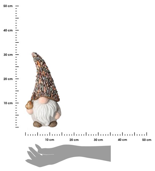 Záhradná figúrka z polyresinu Gnome, 30 cm, viacfarebná