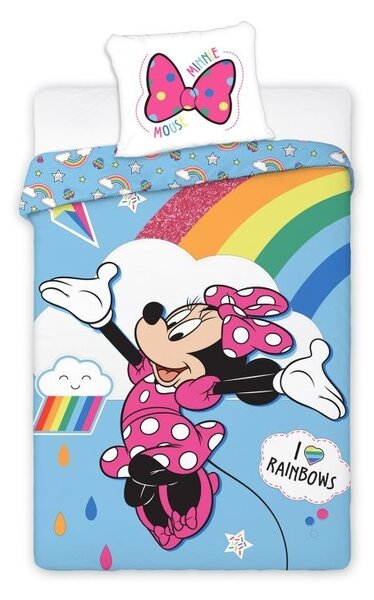 Detské obliečky Minnie Rainbow 140x200/70x90 cm