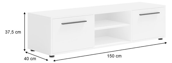 TV stolík Maxione - čierna
