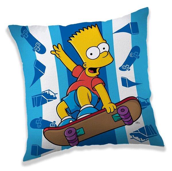 JERRY FABRICS Vankúšik Bart Simpson skater Polyester 40/40 cm