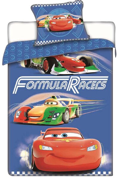 JERRY FABRICS Obliečky Cars Racers bavlna 140/200, 70/90 cm