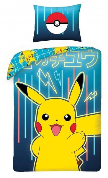 HALANTEX Obliečky Pokémon Pikachu Bavlna, 140/200, 70/90 cm