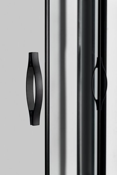 Gelco Gelco, SIGMA SIMPLY BLACK štvrťkruhová sprchová zástena 800x800mm, R550, číre sklo, GS5580B