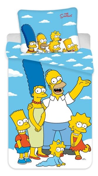 JERRY FABRICS Obliečky Simpsons Family Clouds in the sky Bavlna, 140/200, 70/90 cm
