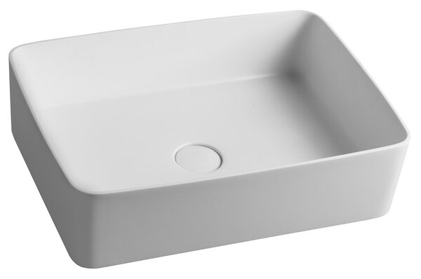 Sapho THIN umývadlo na dosku, Rockstone, 50x37 cm, biela mat