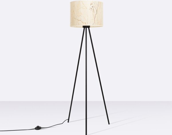 Sollux SL.1854 - Stojacia lampa NEVIA 1xE27/15W/230V mramor/béžová
