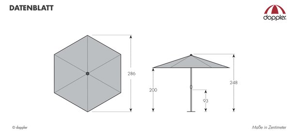 Derby BASIC LIFT NEO záhradný slnečník 300 cm béžová Derby